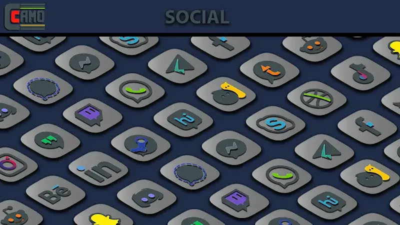 Prévia 3 do Camo Light Icon Pack