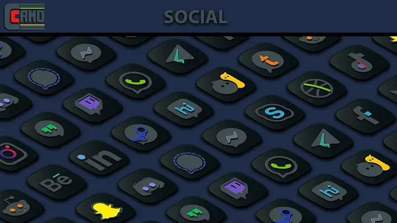 Anteprima Camo Dark Icon Pack 3