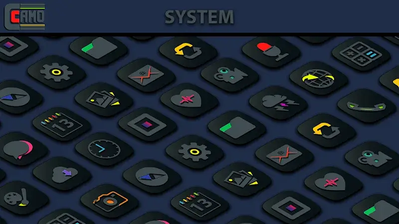 Anteprima Camo Dark Icon Pack 5