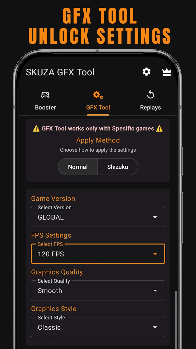 Cuplikan Layar SKUZA Game Booster & GFX Tool 2