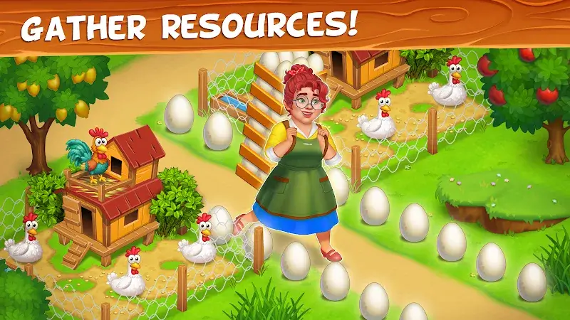 Captura de tela 3 do Farm Town MOD APK