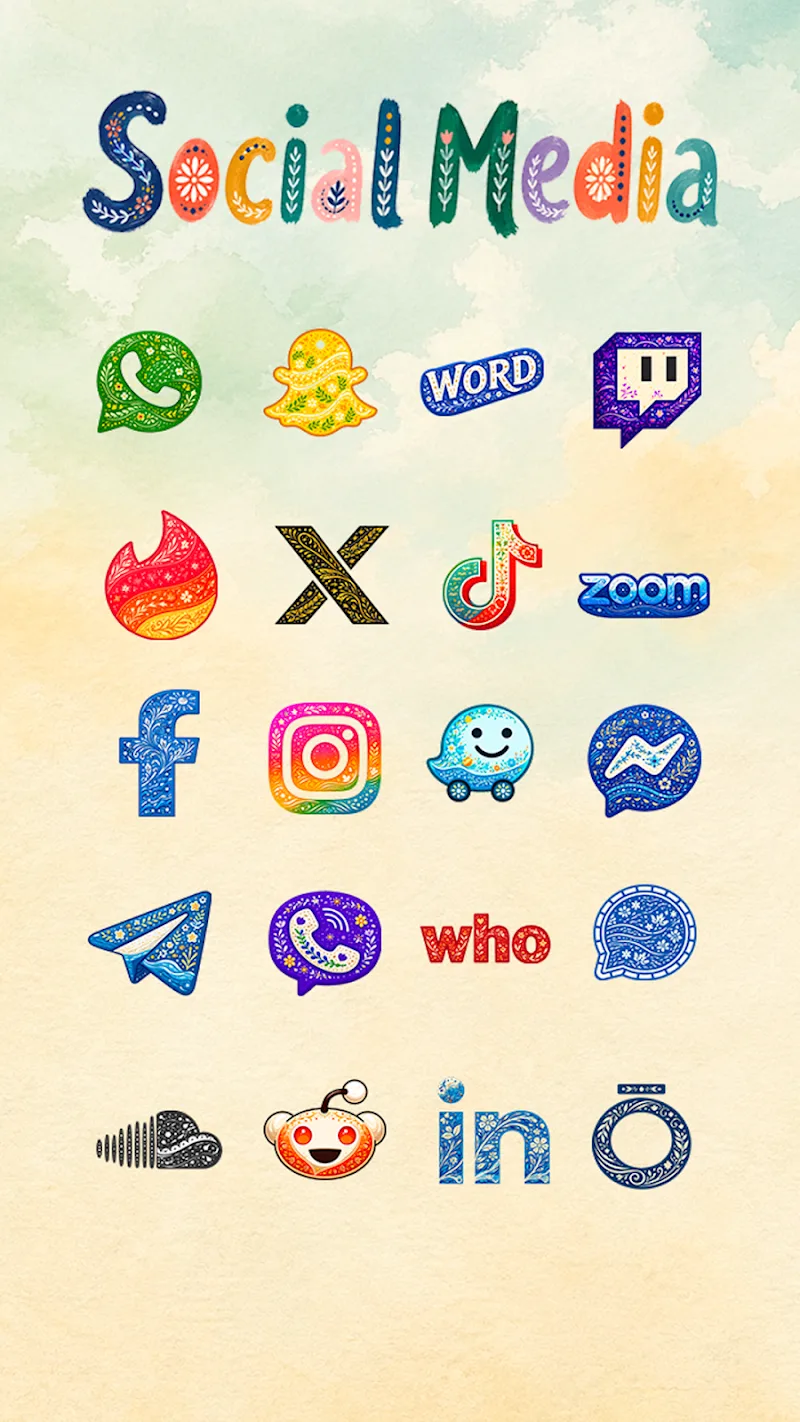 Gambar pratinjau Folk Icon Pack 6