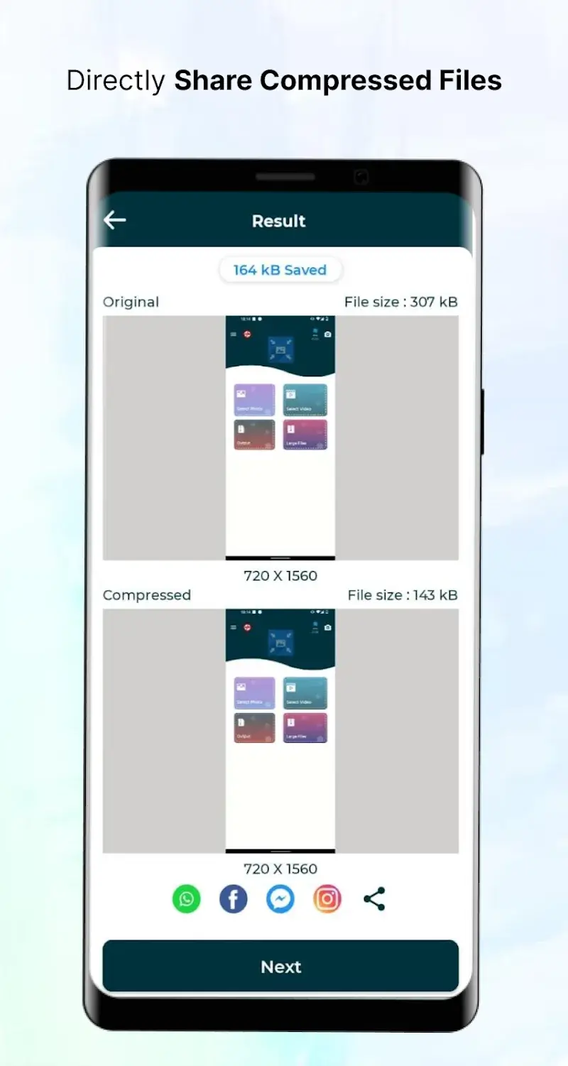 Prévia 4 do app Video Converter & Compressor