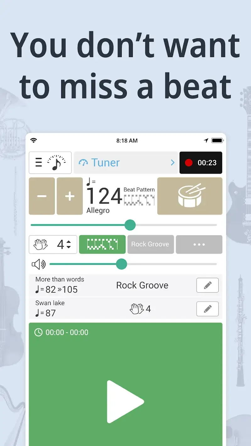 ภาพหน้าจอ Tuner Metronome 6