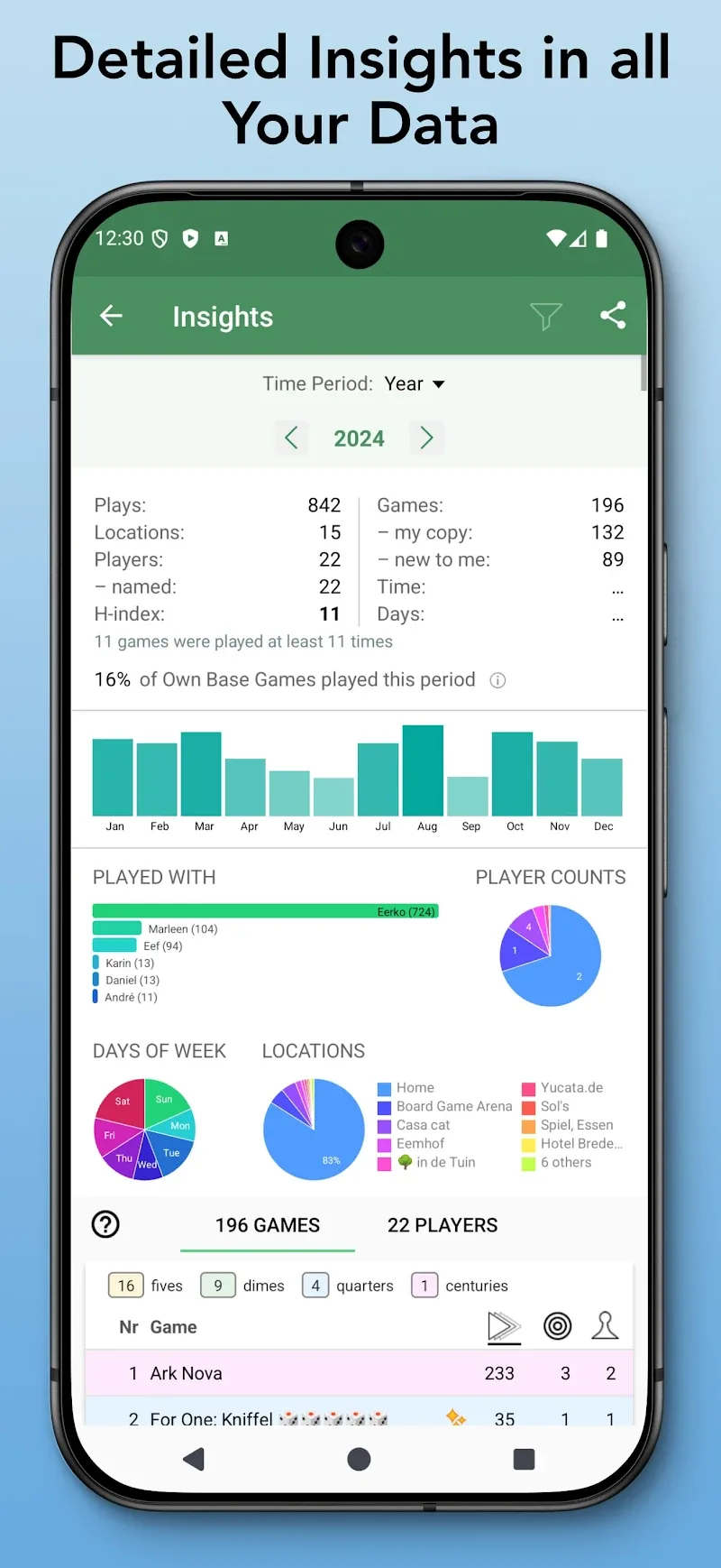 Board Game Stats in-app preview 4
