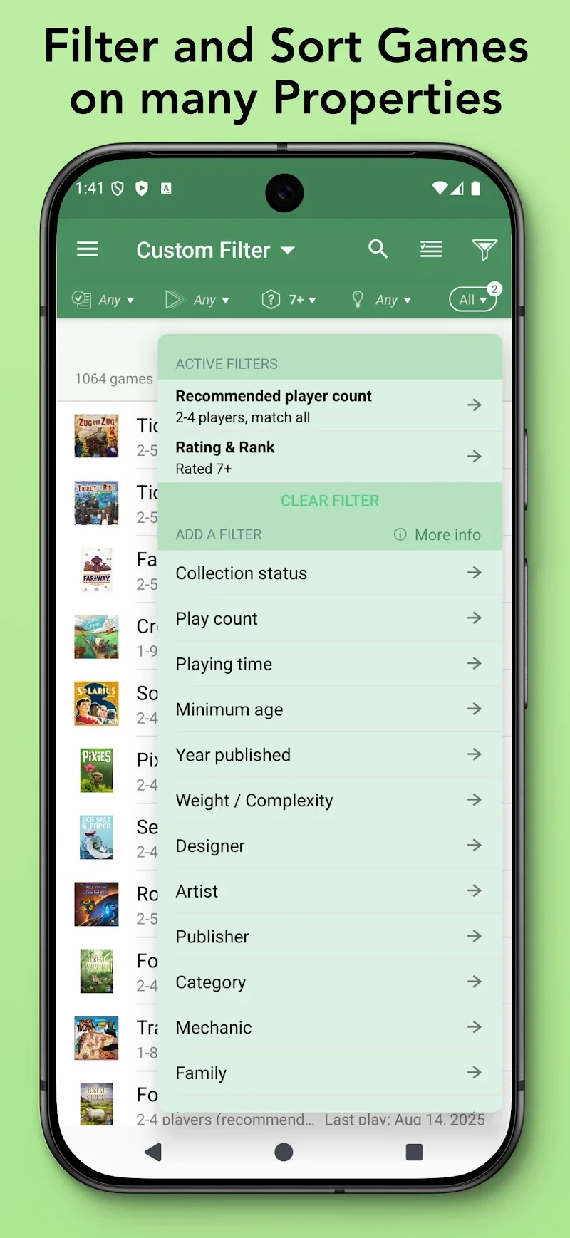 Board Game Stats in-app preview 6