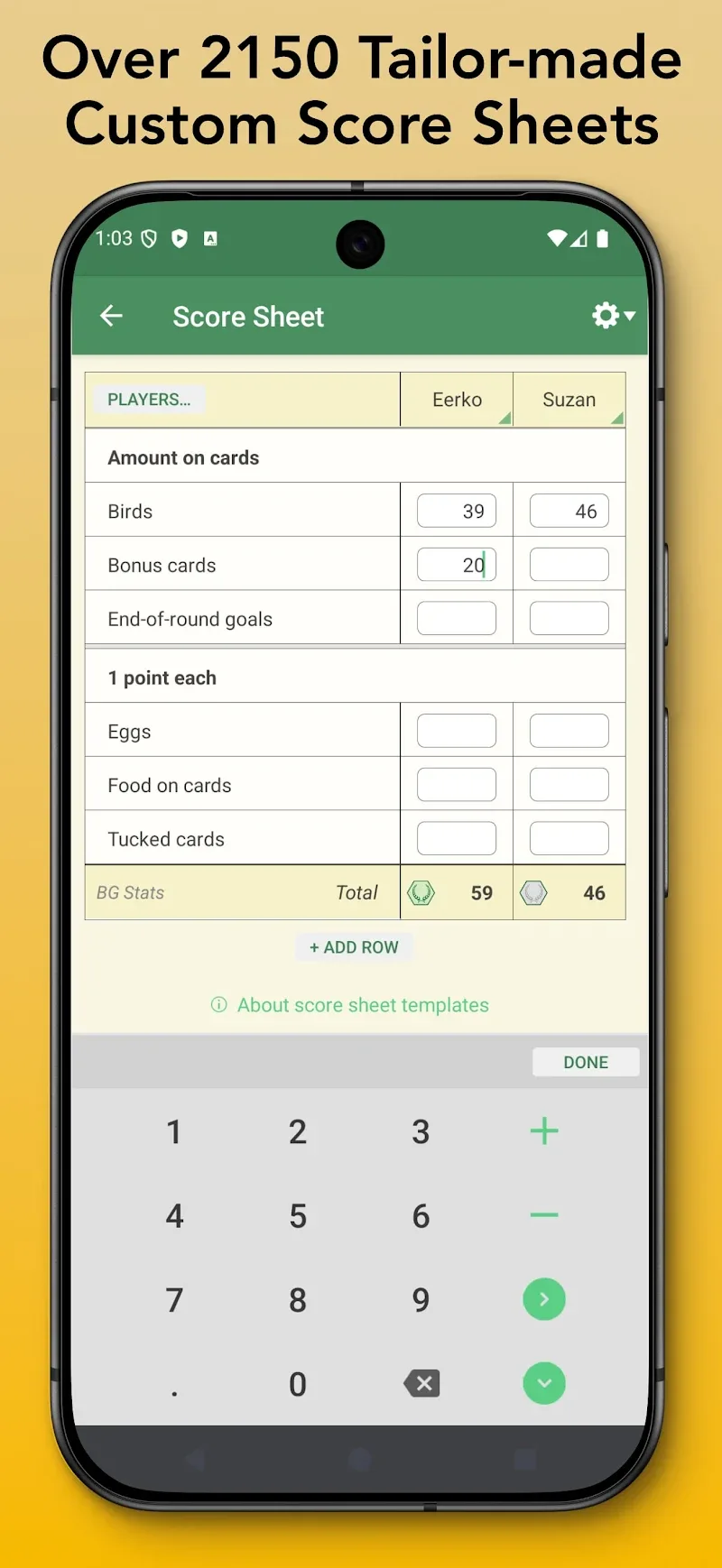 Board Game Stats in-app preview 5