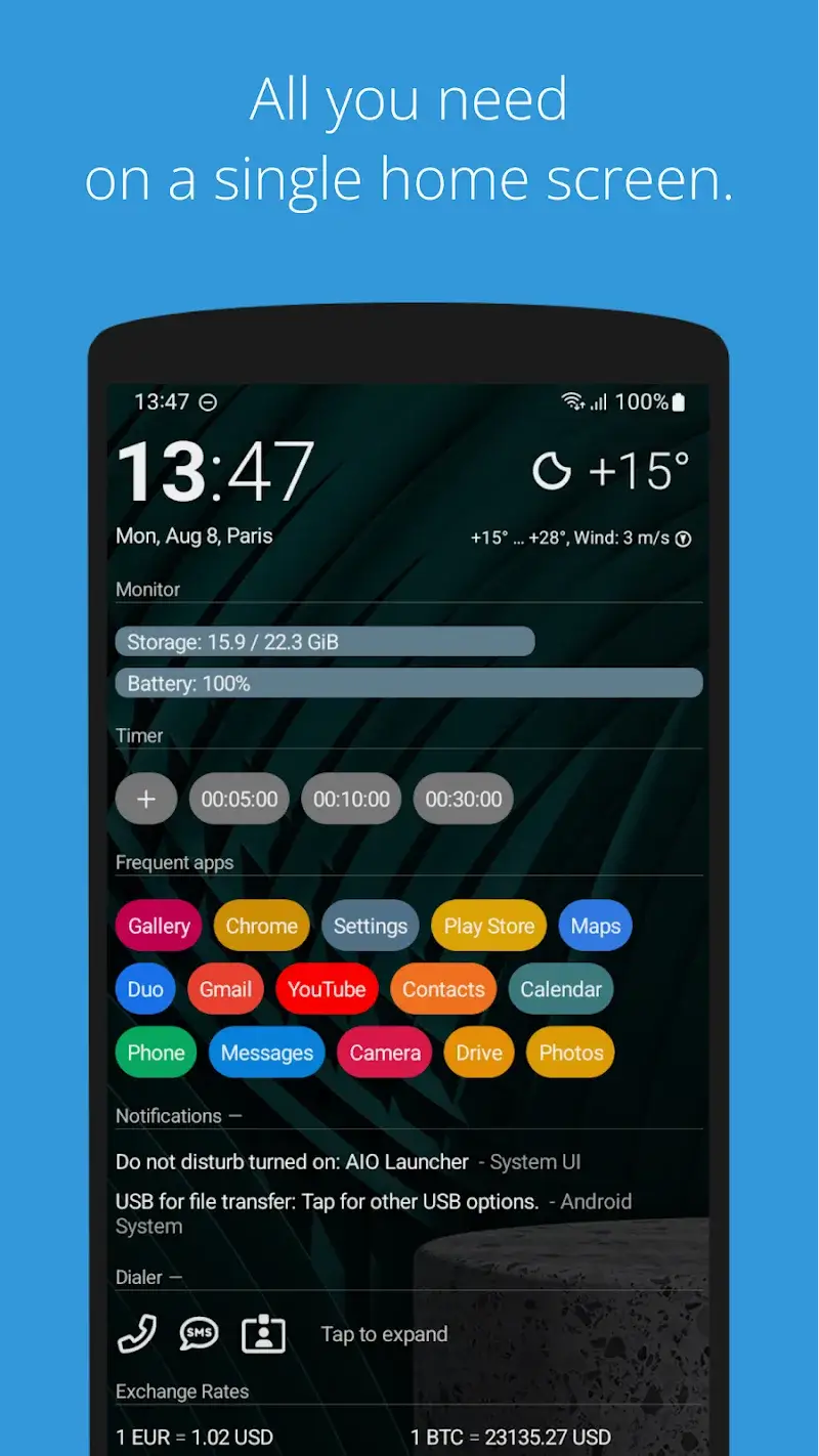 AIO Launcher ekran görüntüsü 1