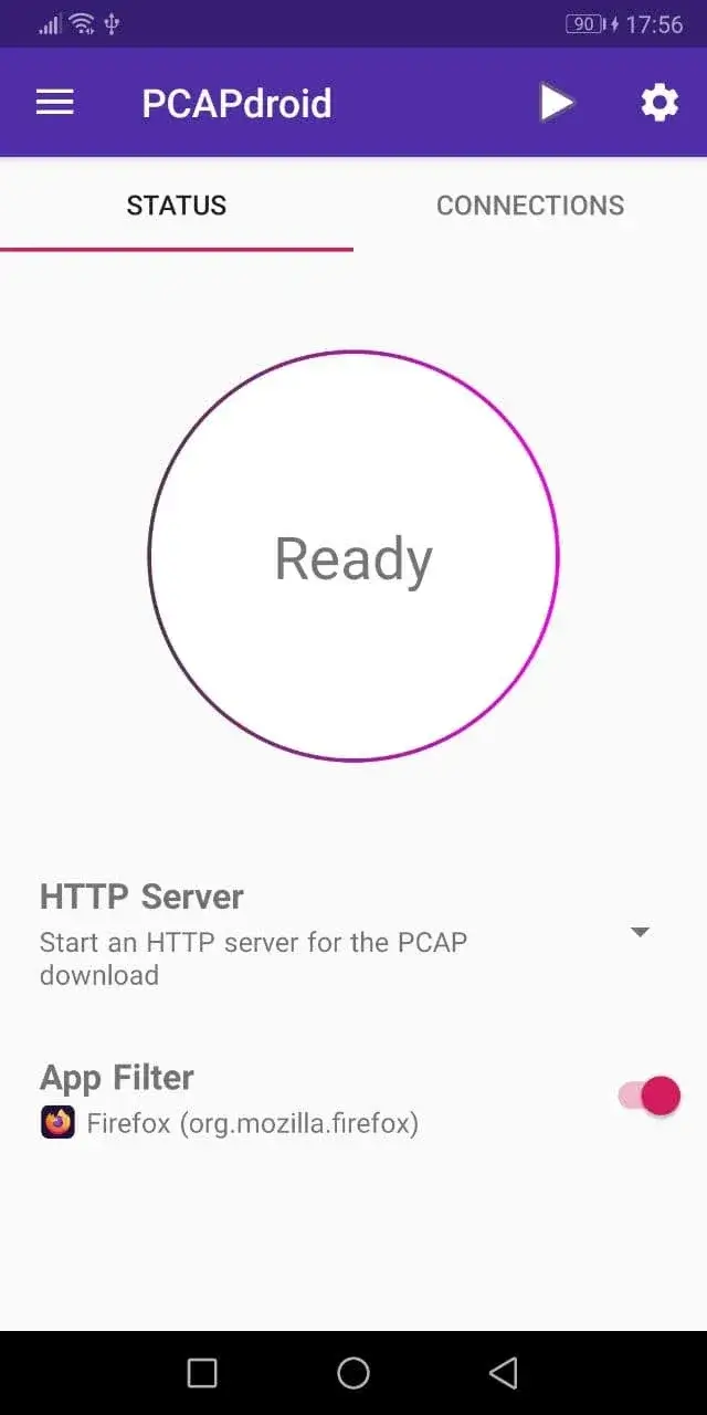 Screenshot 1 di PCAPdroid
