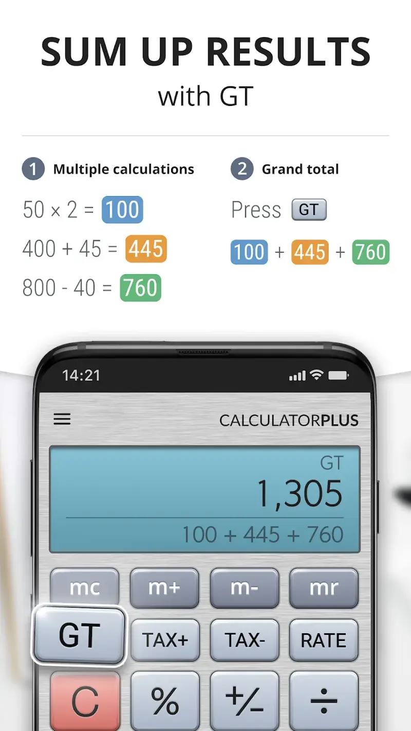 Calculator Plus captura de pantalla 2