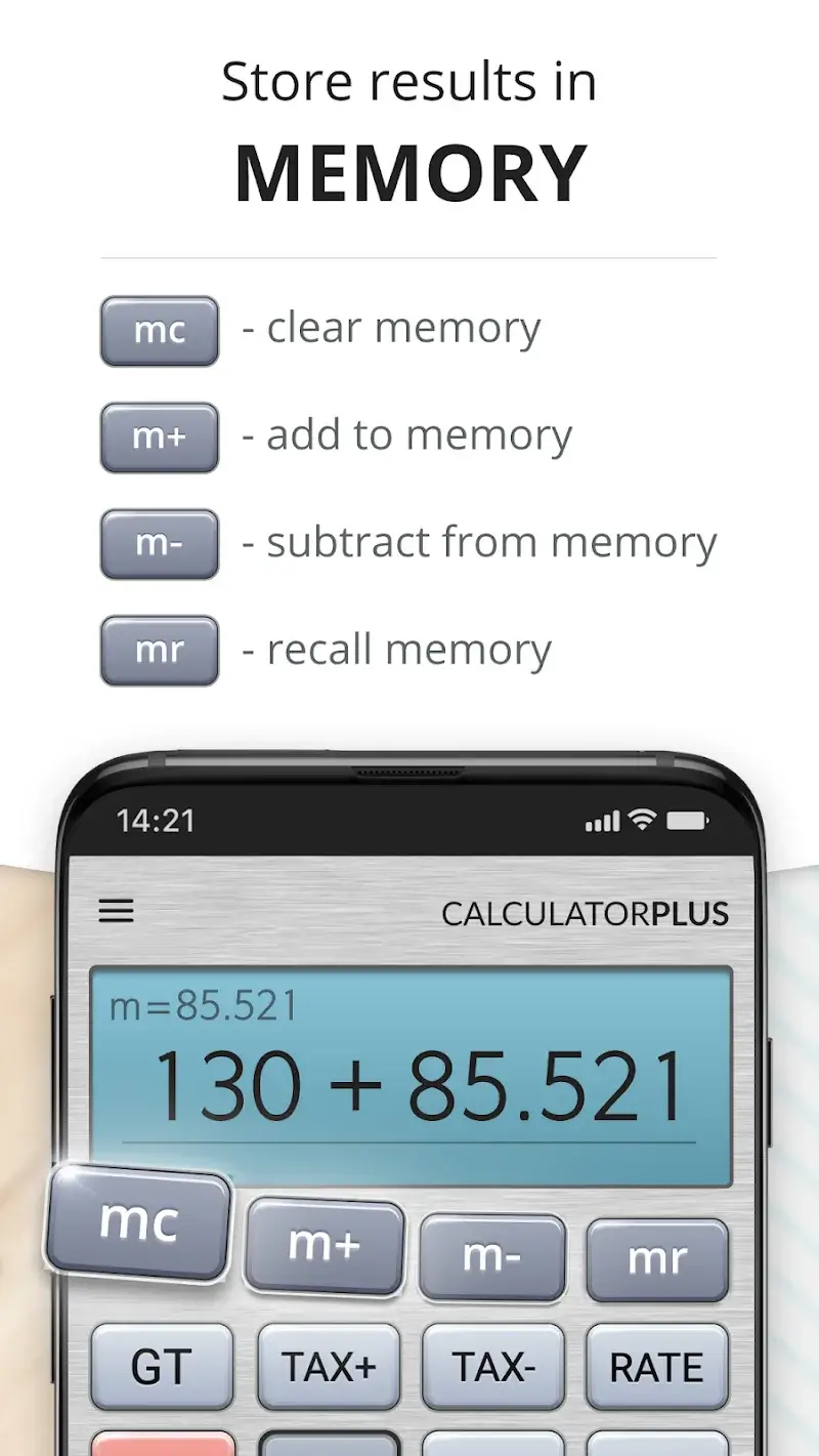 Calculator Plus captura de pantalla 6