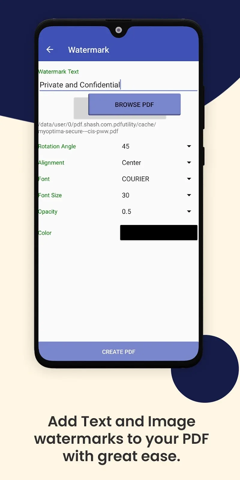 Panoramica dell'interfaccia di PDF Utils