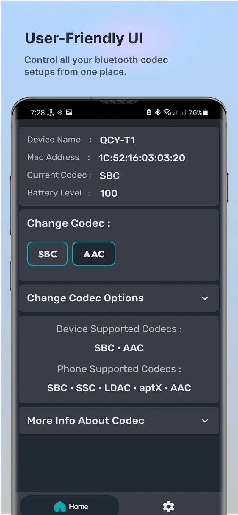 Bluetooth Codec Changer screenshot 1