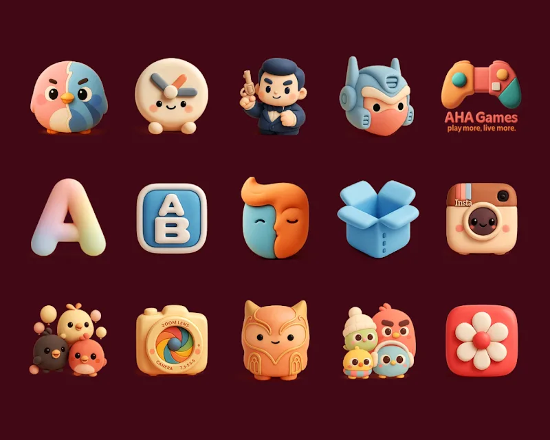Tangkapan layar pratinjau Cuties - Icon Pack 4