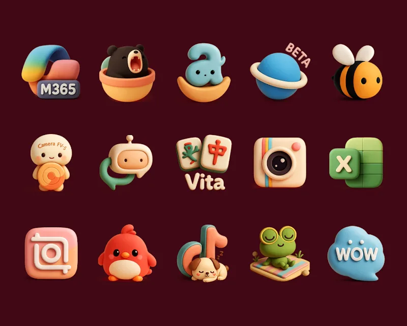 Tangkapan layar pratinjau Cuties - Icon Pack 5