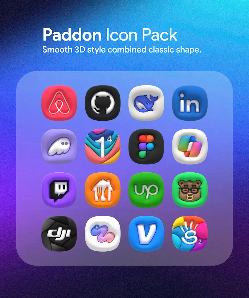 Pratinjau Pertama Paddon Icon Pack