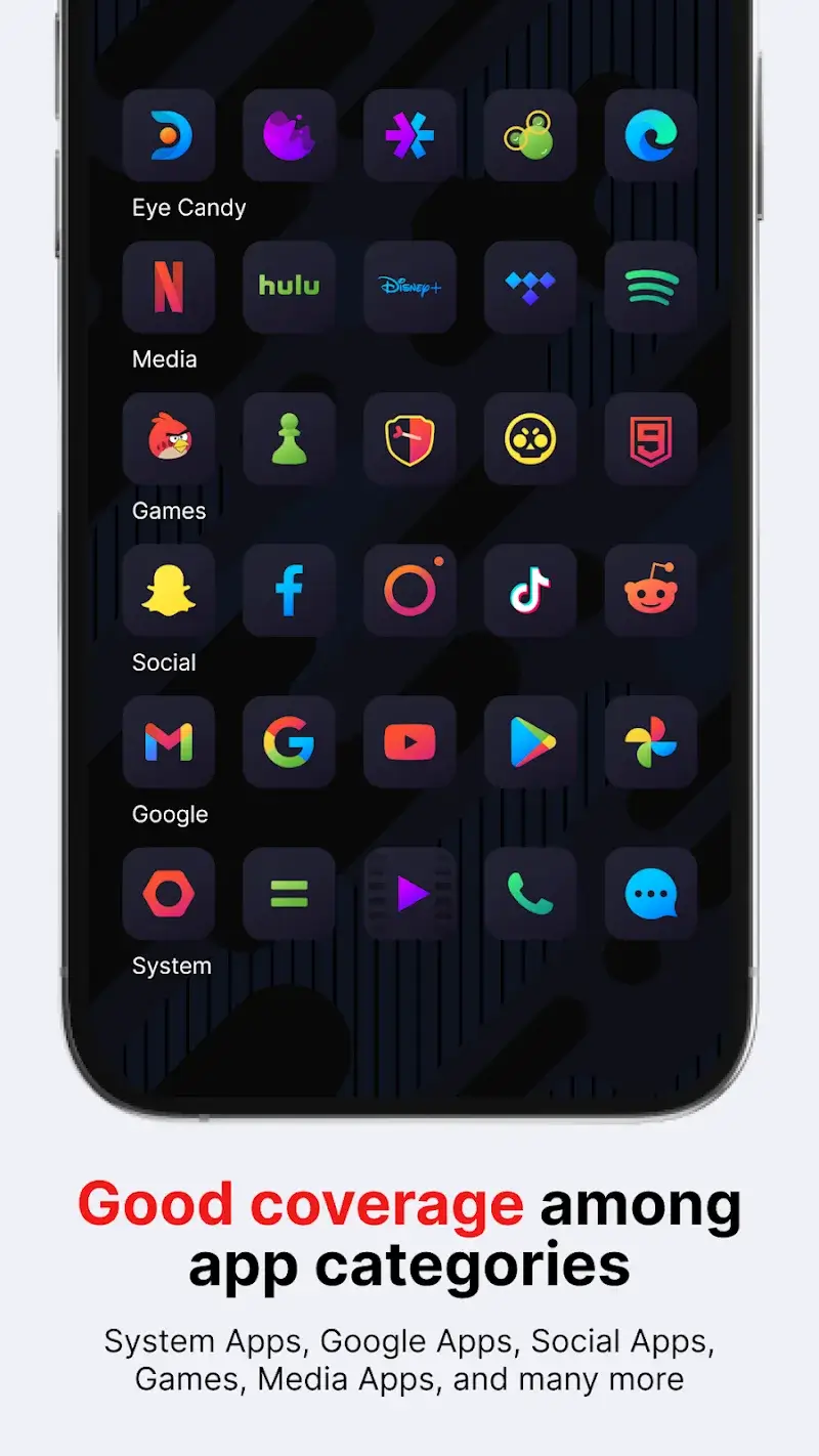 Nova Dark Icon Pack 스크린샷 4