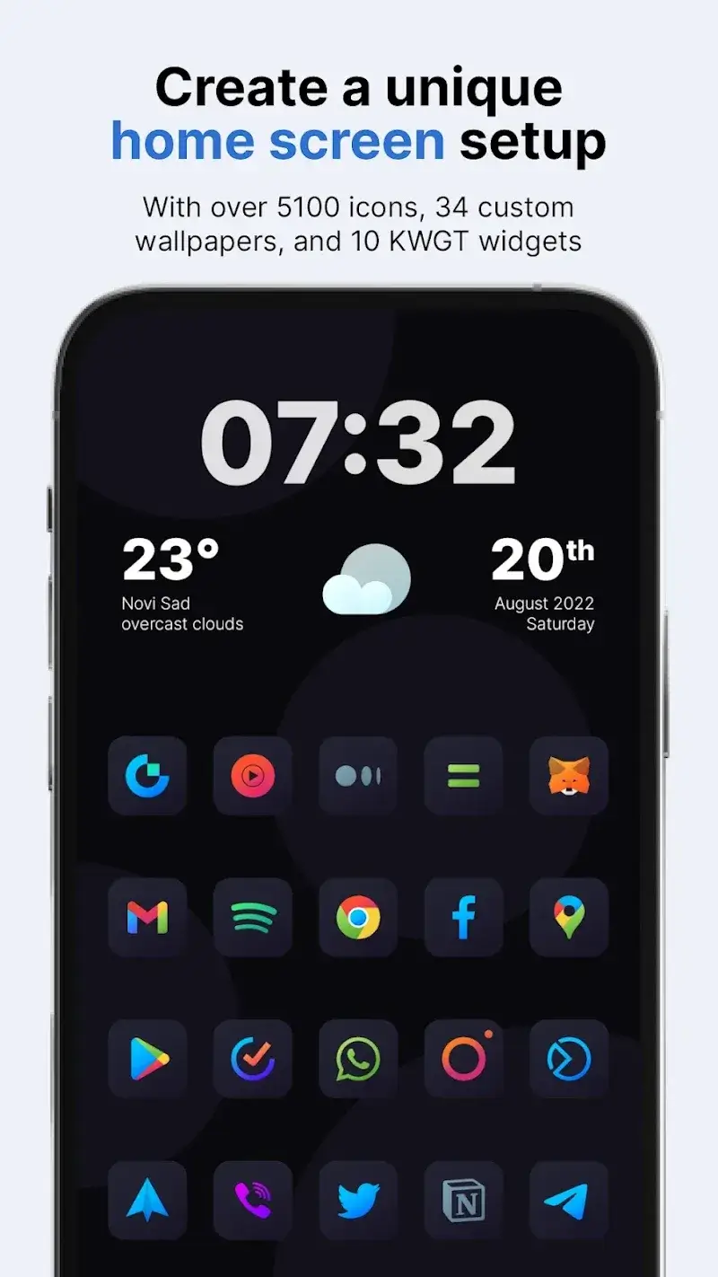 Nova Dark Icon Pack 스크린샷 1