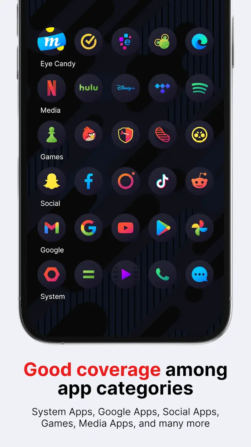 Screenshot 4 di Hera Dark: Circle Icon Pack
