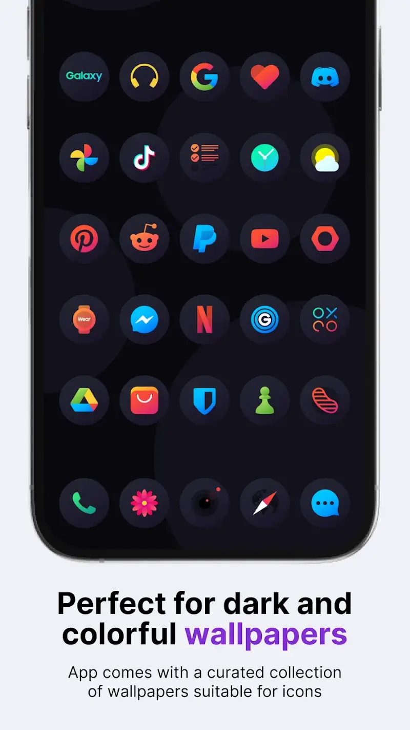 Screenshot 2 di Hera Dark: Circle Icon Pack