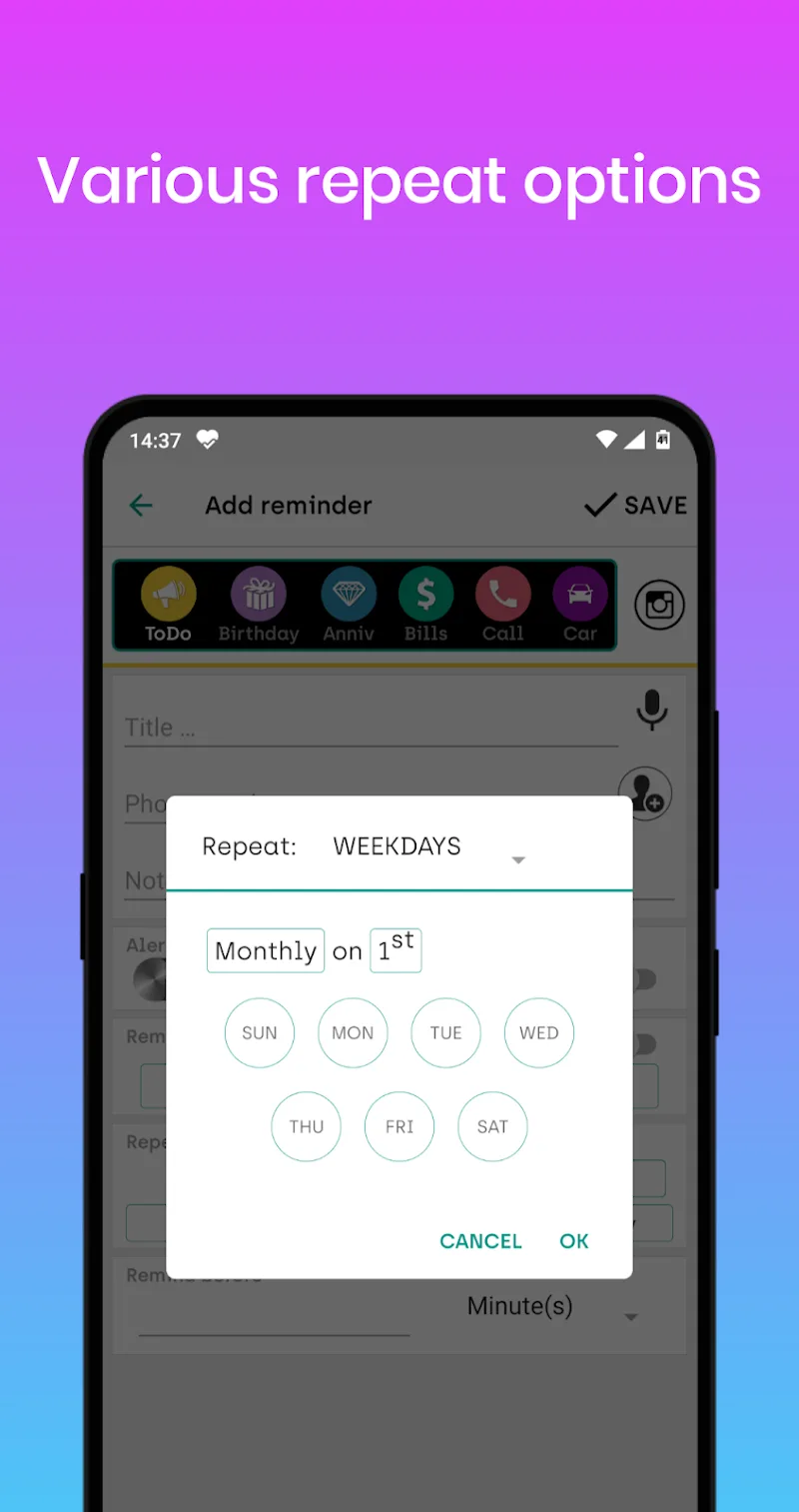 Just Reminder with Alarm : Aperçu 4