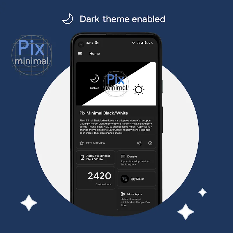 Pix-Minimal Black/White Icons screenshot 6