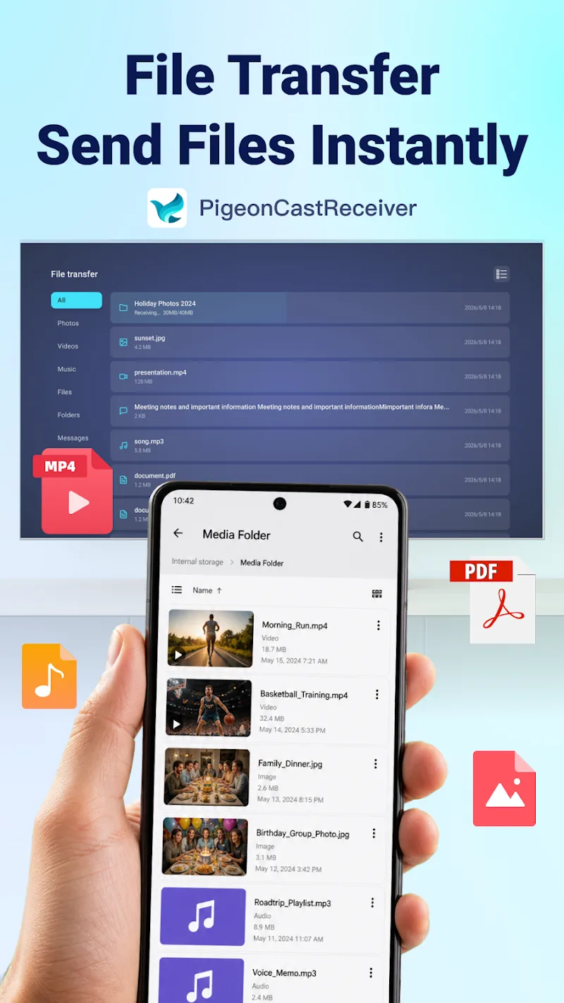 Tangkapan layar PigeonCast 3