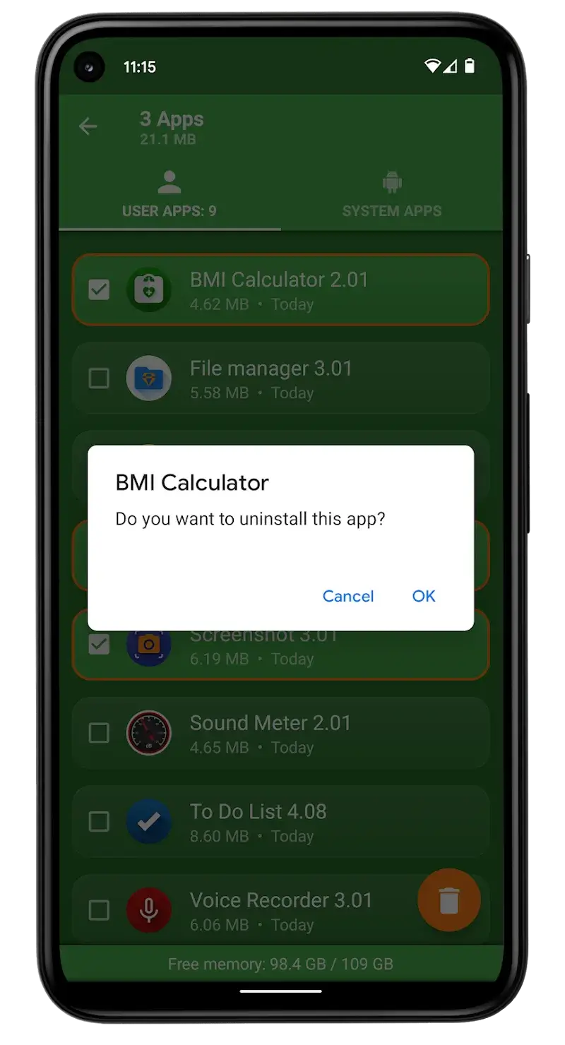 Uninstaller v3.5 APK captura de pantalla 3
