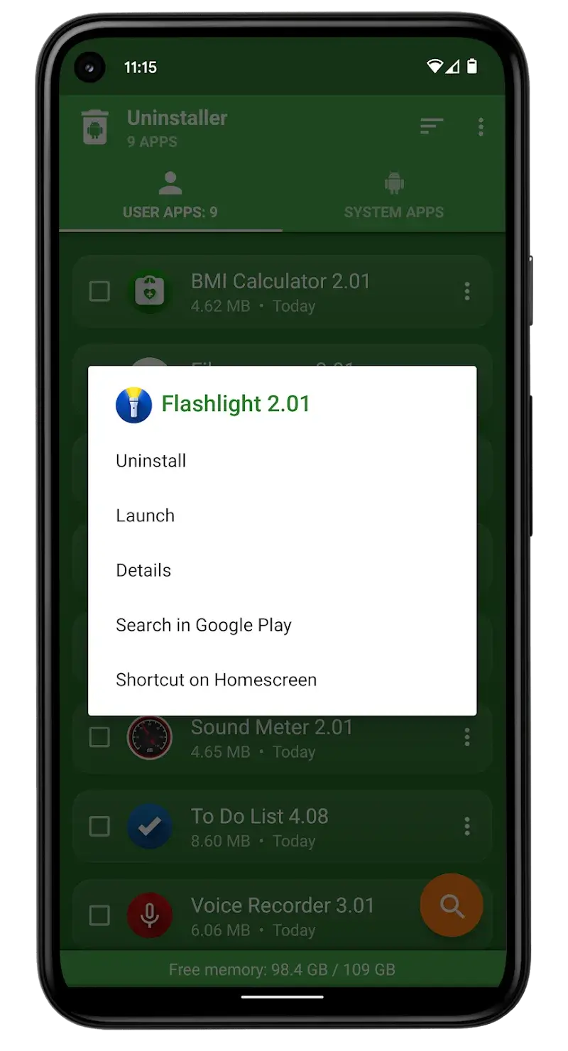 Uninstaller v3.5 APK captura de pantalla 4