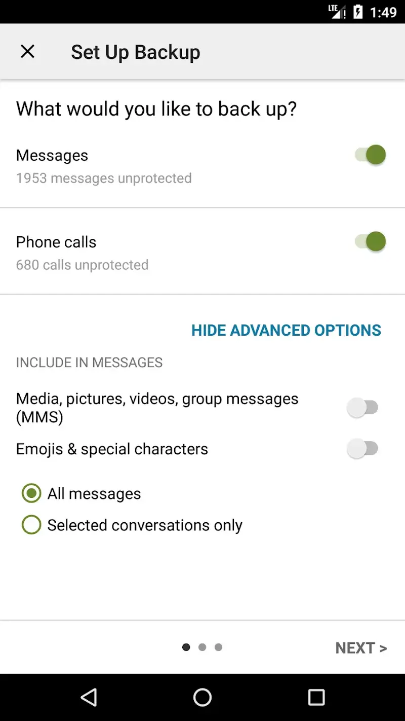 SMS Backup & Restore Pro ekran görüntüsü 3