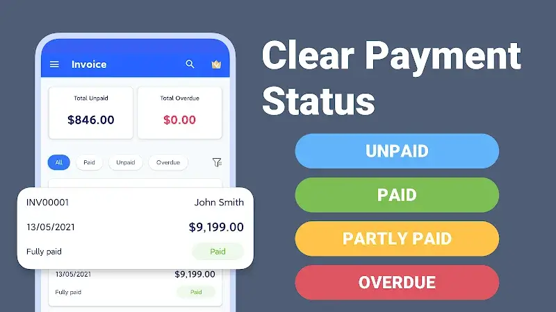 Invoice Maker, Invoices Manage app preview 6