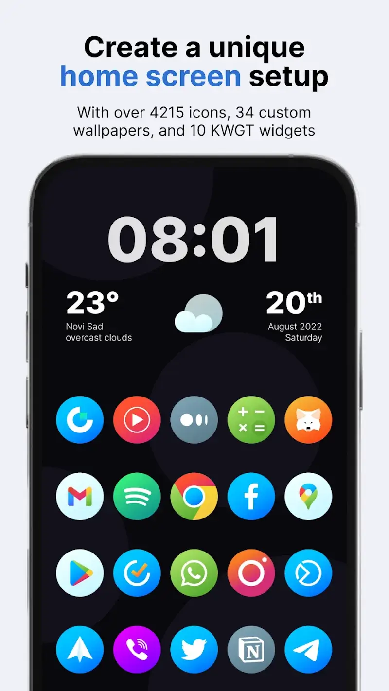 Hera Icon Pack: Circle Icons ภาพหน้าจอ 1