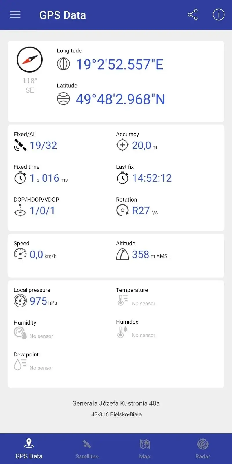Captura de pantalla 2 de GPS Data MOD APK