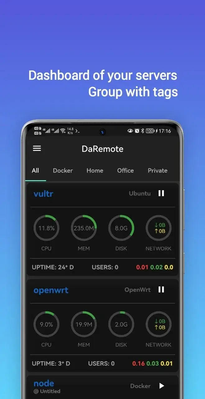 Capture d'écran DaRemote 1