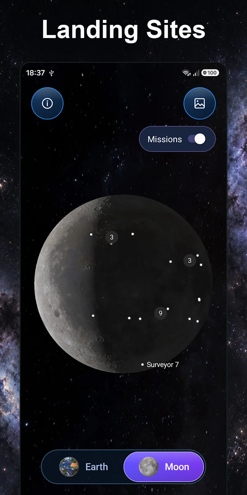 Image 5 de l'expérience 3D Earth & Real Moon