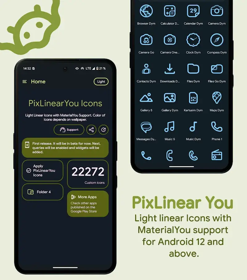 Captura de tela 1 do PixLinear You Icon Pack