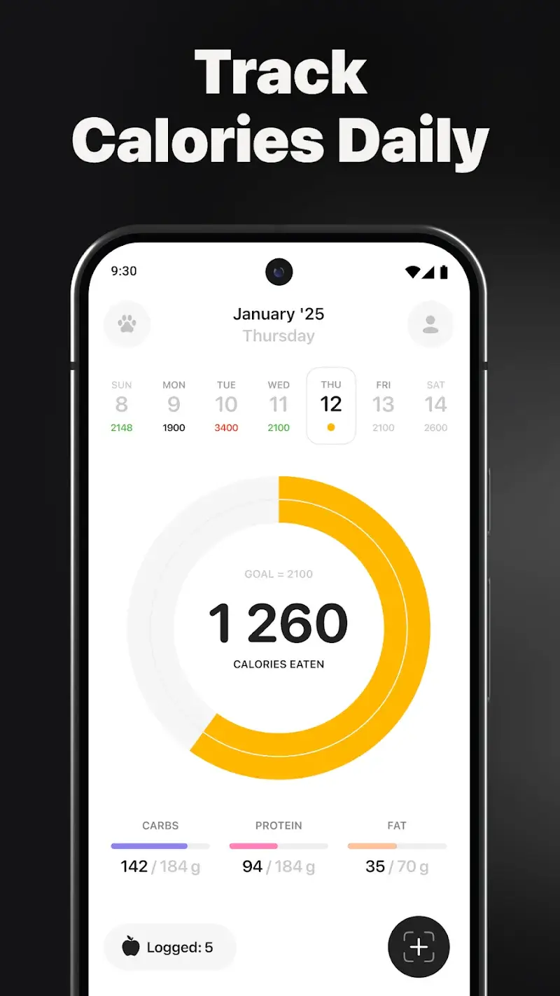 Calz: Calorie Counter AI capture d'écran 3