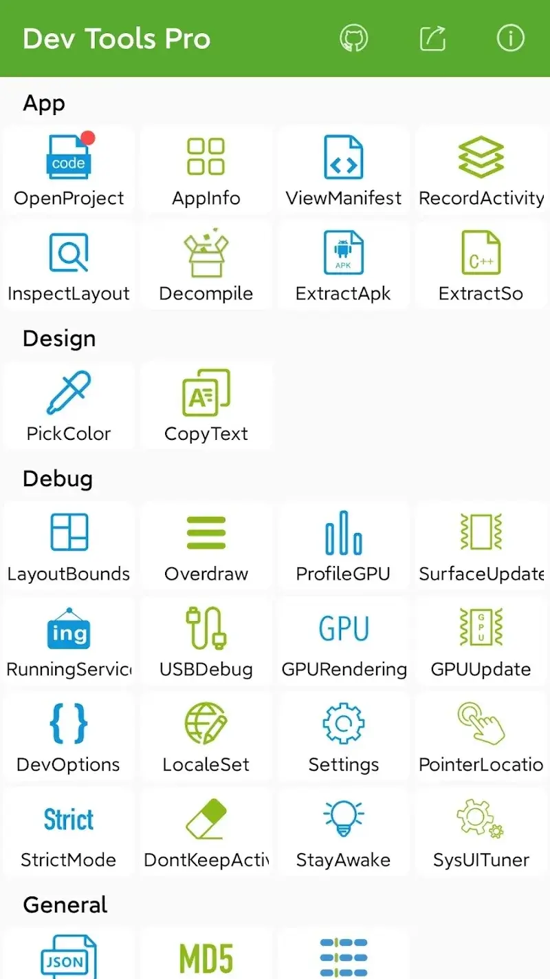 Captura de Pantalla de la aplicación Dev Tools 1