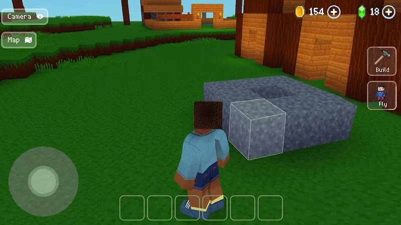 Tangkapan layar Block Craft 3 - Konstruksi sedang berlangsung