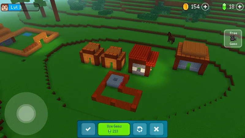 Tangkapan layar Block Craft 5 - Elemen interaktif