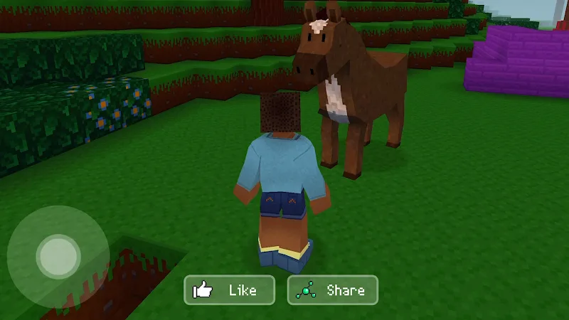 Tangkapan layar Block Craft 6 - Antarmuka mode kreatif
