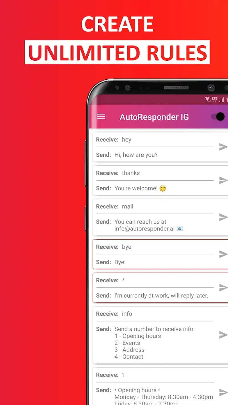 AutoResponder for Instagram captura de pantalla 3