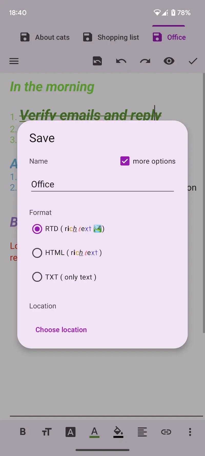 Tangkapan Layar 5 Oojao Text Editor