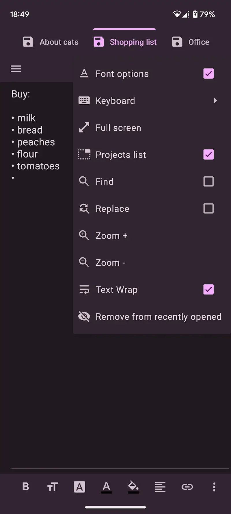 Tangkapan Layar 6 Oojao Text Editor