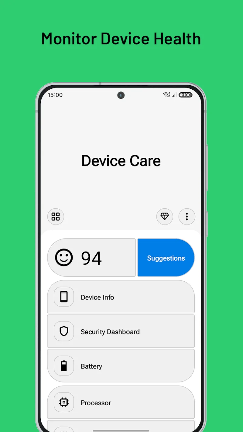 Pratinjau aplikasi Device Care 1