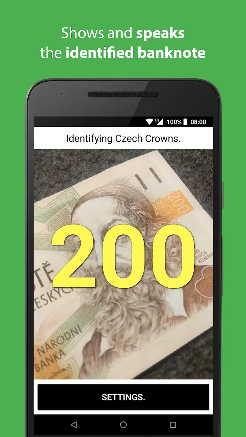 Cash Reader: Capture d'écran 1 de l'identificateur de billets
