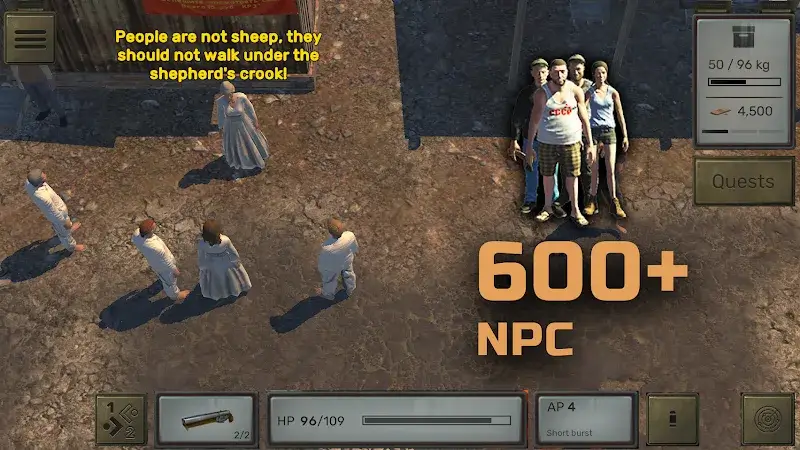 Screenshot di gameplay di Atom RPG 3