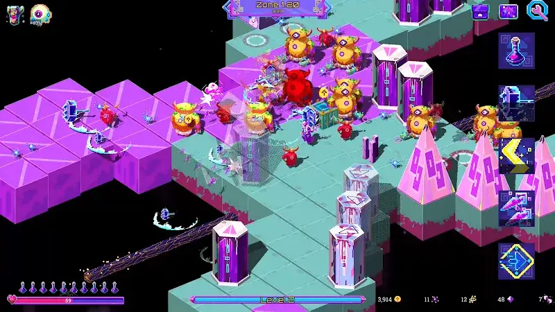 Neon Spellstorm Gameplay Screenshot