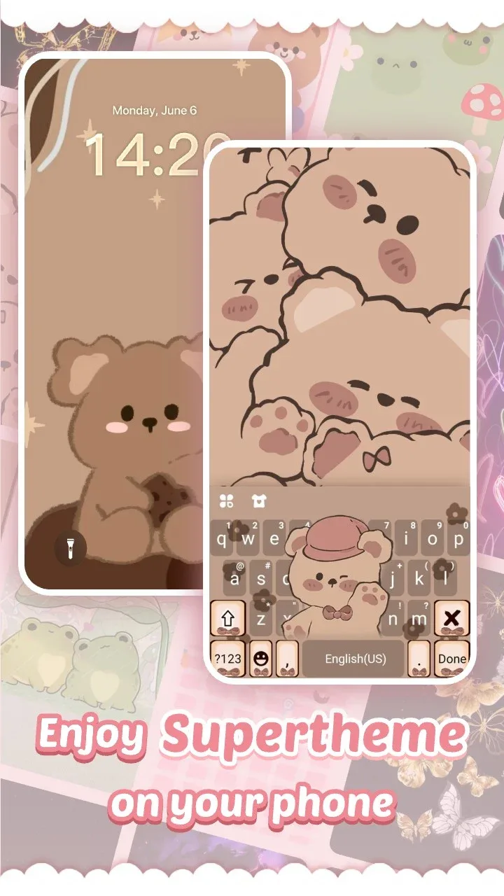 Pink Cute Hippo Microsoft Theme screenshot 2