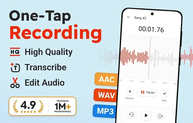 Sound Recorder Plus: Voice Rec - Captura de pantalla 1